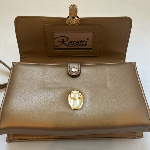 NWOT Elegant Deep Gold Crossbody Bag - Picture 4 of 11